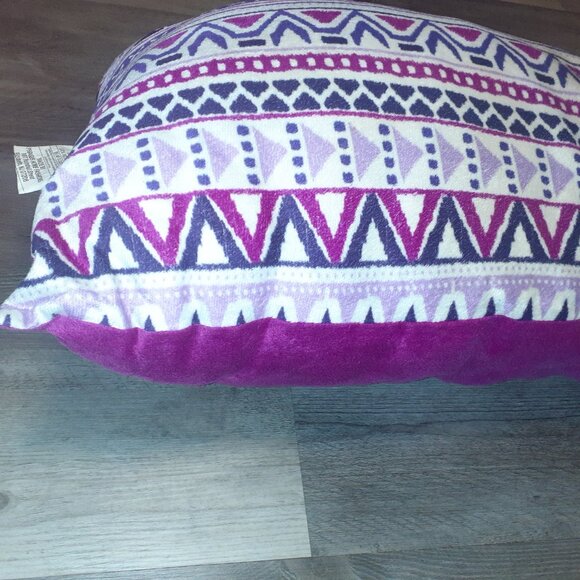 Purple/White Aztec Design Body Pillow & Purple Plush Poodle Bed Rest Pillow - Picture 9 of 13